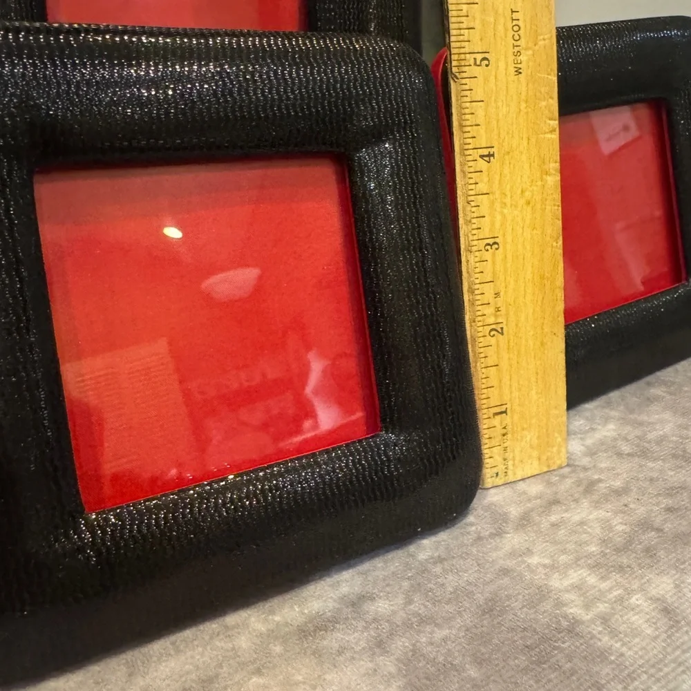 Jim Thompson Silk‎ Textured Black Photo Frame Trio